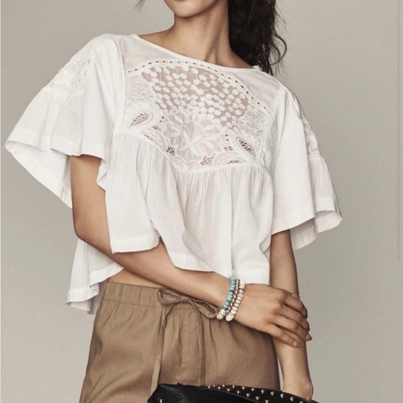 Maeve White Lace Blouse - Picture 1 of 6